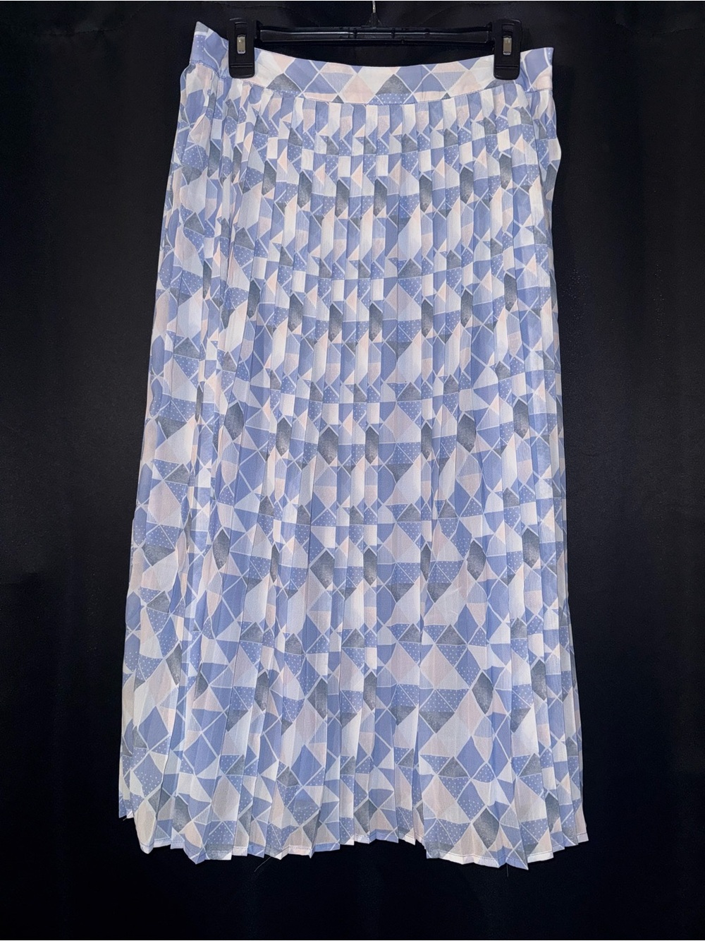 Polagram Pleated Geometric Midi Skirt